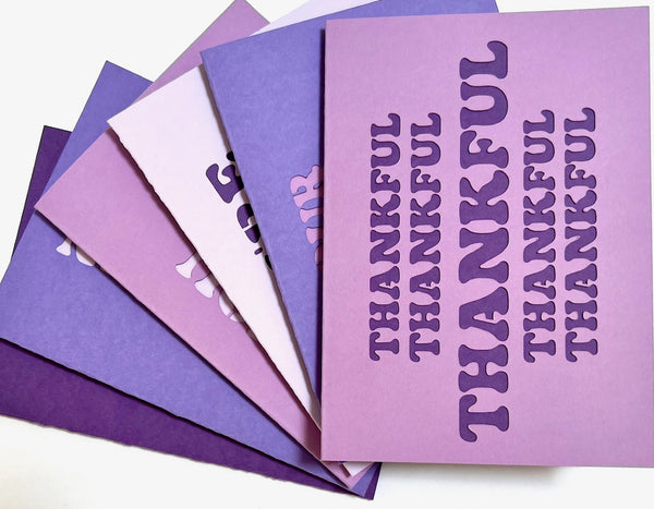 Classic Purple Gratitude Cards (6-pack)