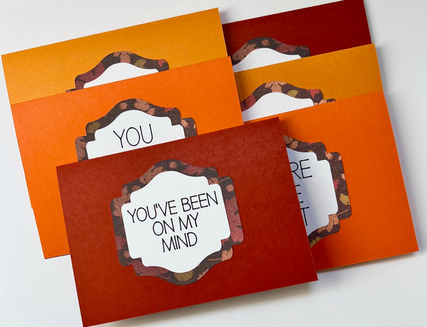 Fall Colors Gratitude Cards - 6 pack- Handmade Blank Thank You Notes