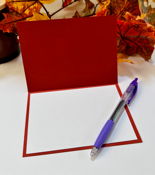 Fall Colors Gratitude Cards - 6 pack- Handmade Blank Thank You Notes