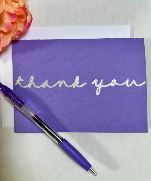 Silver Script Gratitude Cards (6-pack)