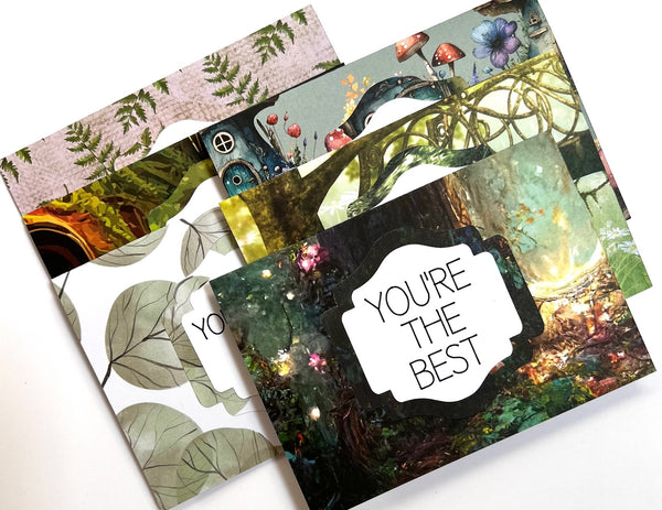 Magical Forest Bathing Gratitude Cards - 6 pack- Handmade Blank Thank You Notes