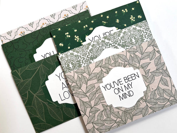 Mindful Plant Lady Gratitude Cards - 6 pack- Handmade Blank Thank You Notes