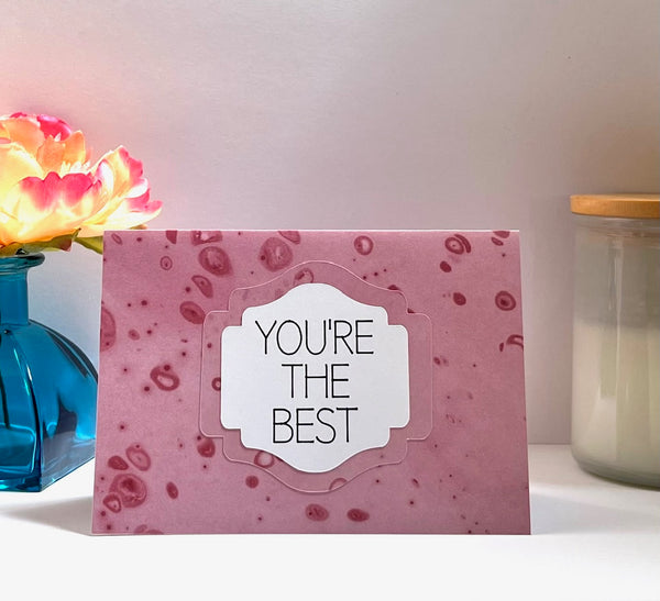 Root Chakra Gratitude Cards - 6 pack- Handmade Blank Thank You Notes