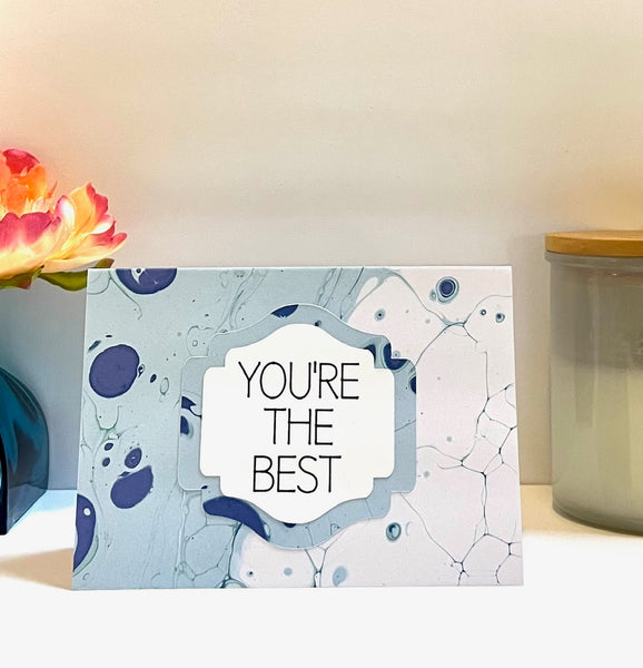 Fluid Colors Gratitude Cards - 6 pack- Handmade Blank Thank You Notes