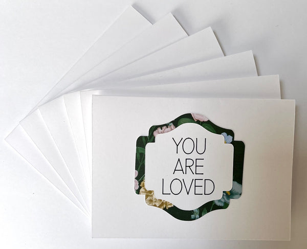 Garden Party Minimalist Gratitude Cards - 6 pack of Handmade Thank You Notes