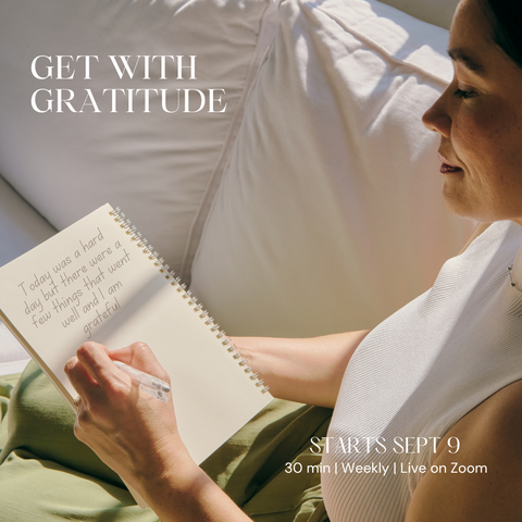 Gratitude journaling online workshop series to improve resilience, create an optimistic mindset, manage stress and more! Learn how to make this a daily habit with a simple strategy that requires less than 5 minutes each day.