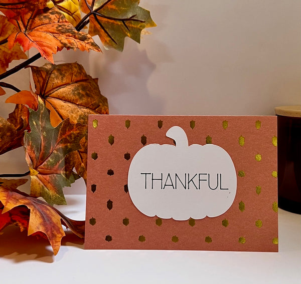 Acorns Gratitude Cards - 6 pack- Handmade Blank Thank You Notes