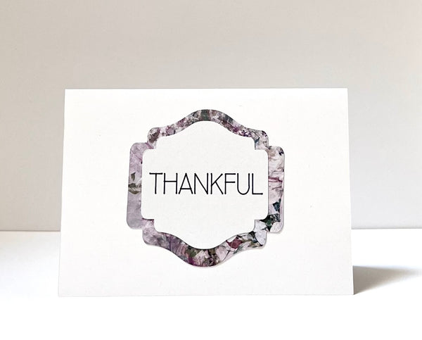 Enchanted Garden Minimalist Gratitude Cards - 6 pack of Handmade Thank You Notes