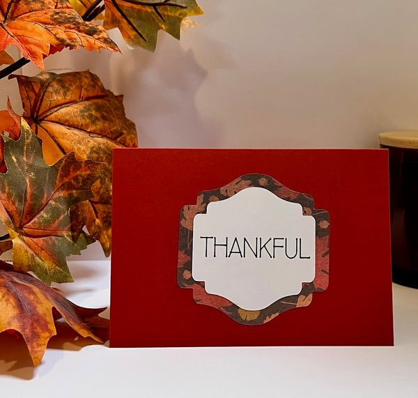 Fall Colors Gratitude Cards - 6 pack- Handmade Blank Thank You Notes