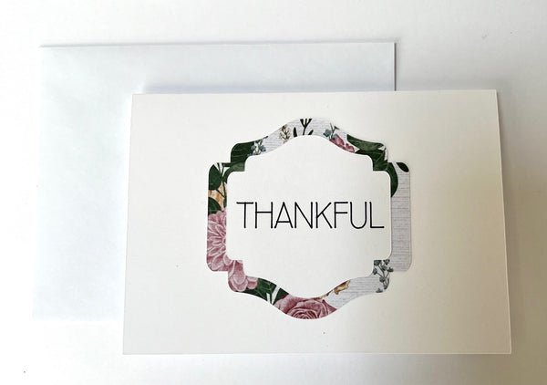 Garden Party Minimalist Gratitude Cards - 6 pack of Handmade Thank You Notes