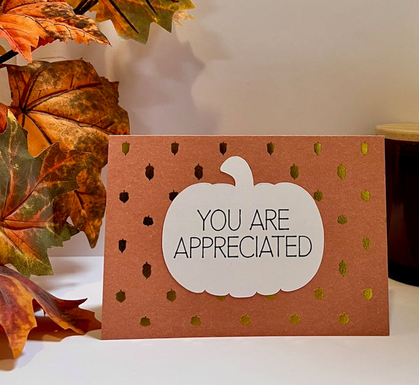 Acorns Gratitude Cards - 6 pack- Handmade Blank Thank You Notes