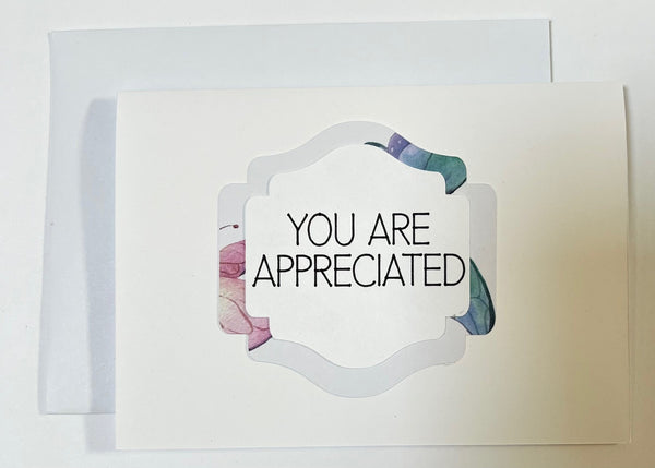 Enchanted Garden Minimalist Gratitude Cards - 6 pack of Handmade Thank You Notes