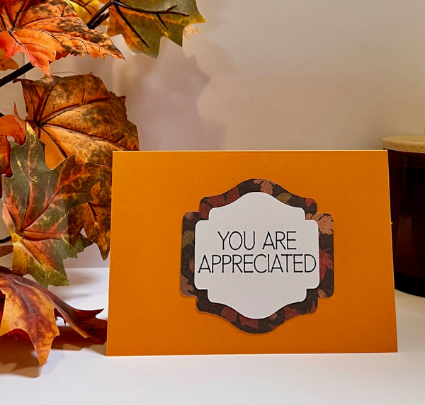 Fall Colors Gratitude Cards - 6 pack- Handmade Blank Thank You Notes