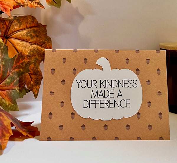 Acorns Gratitude Cards - 6 pack- Handmade Blank Thank You Notes