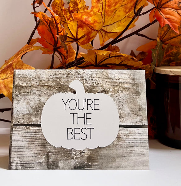 Autumn Harvest Gratitude Cards - 6 pack- Handmade Blank Thank You Notes