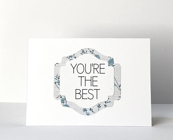 Garden Party Minimalist Gratitude Cards - 6 pack of Handmade Thank You Notes