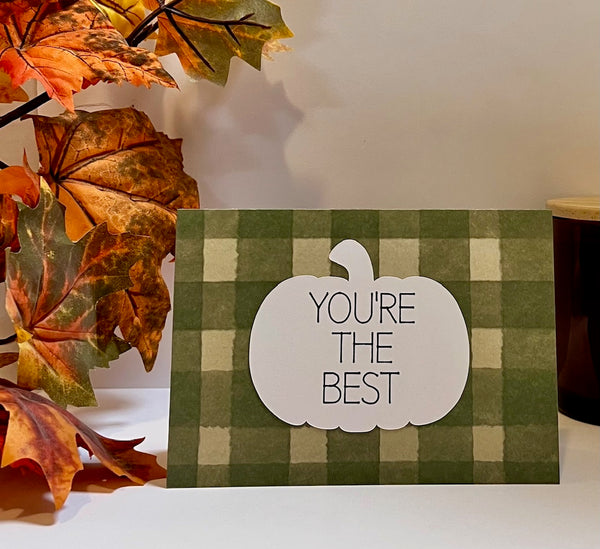 Rustic Harvest Gratitude Cards - 6 pack- Handmade Blank Thank You Notes