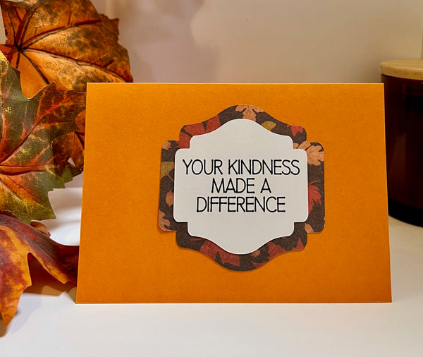 Fall Colors Gratitude Cards - 6 pack- Handmade Blank Thank You Notes